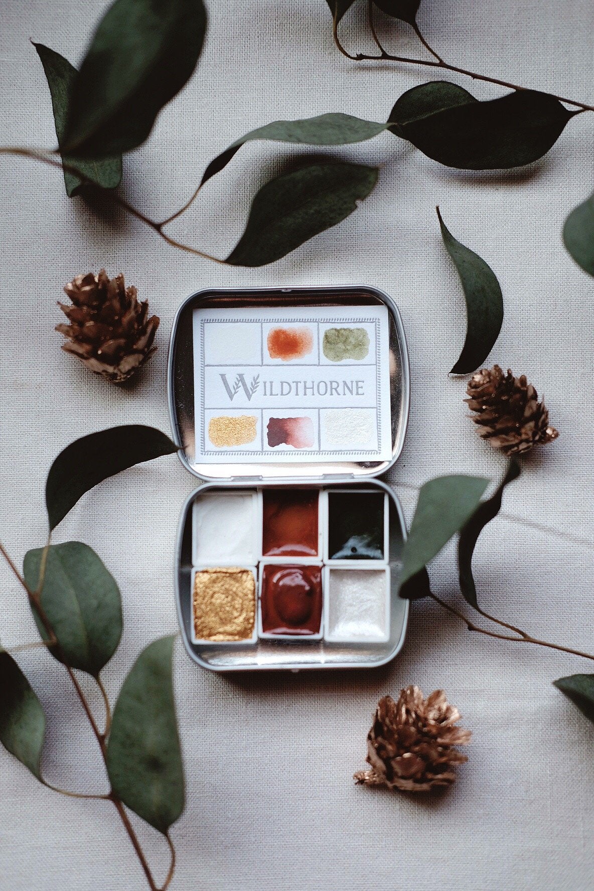 RESERVE for Julie + Custom + Holiday Winter + Limited edition gemstone and mineral watercolor palette