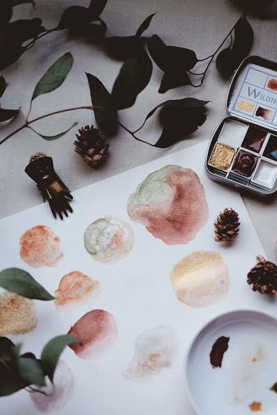 Holiday Winter + Limited edition gemstone and mineral watercolor palette