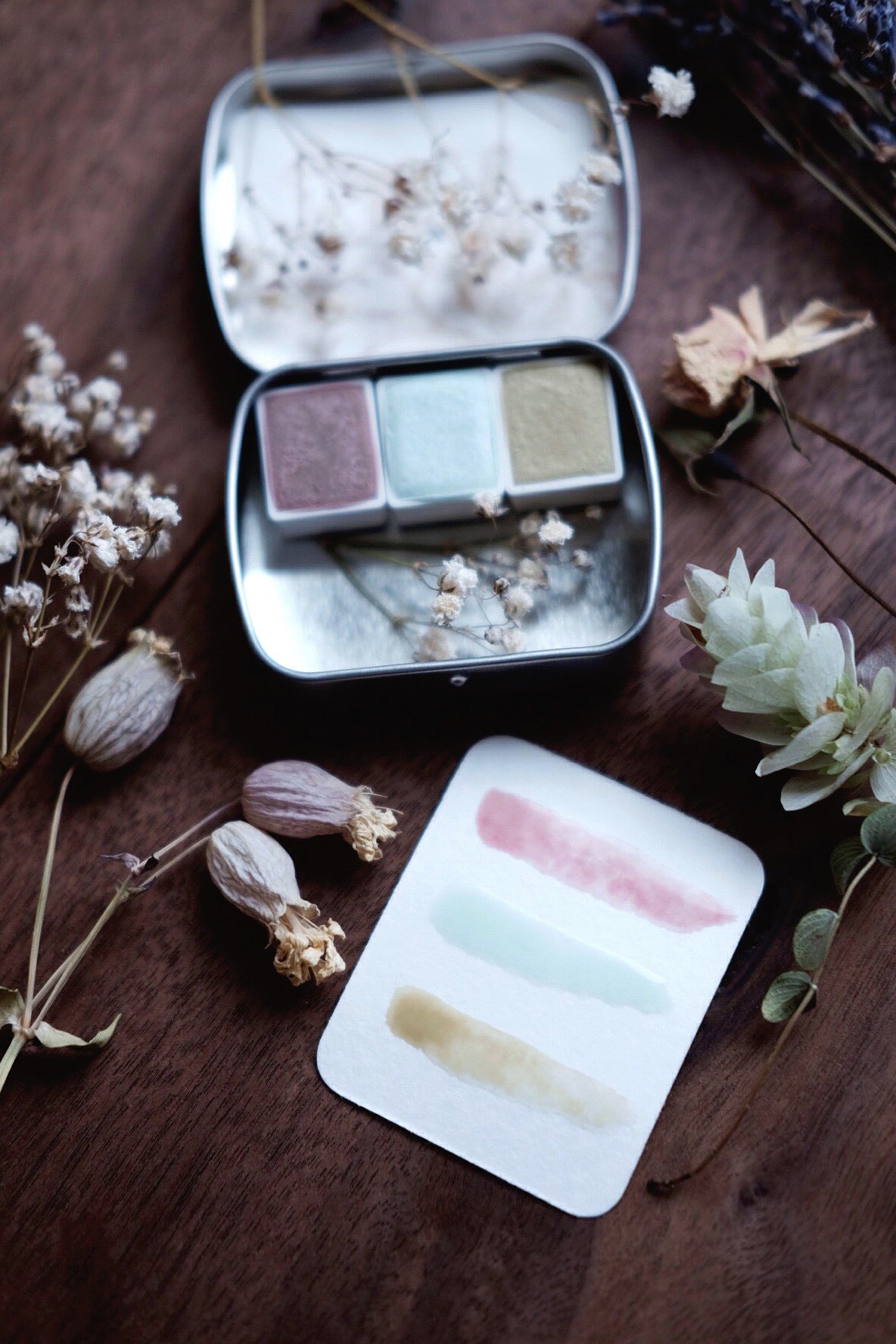 RESERVE for Nancy + Winter Pastel - Limited edition Gemstone Mineral watercolor palette