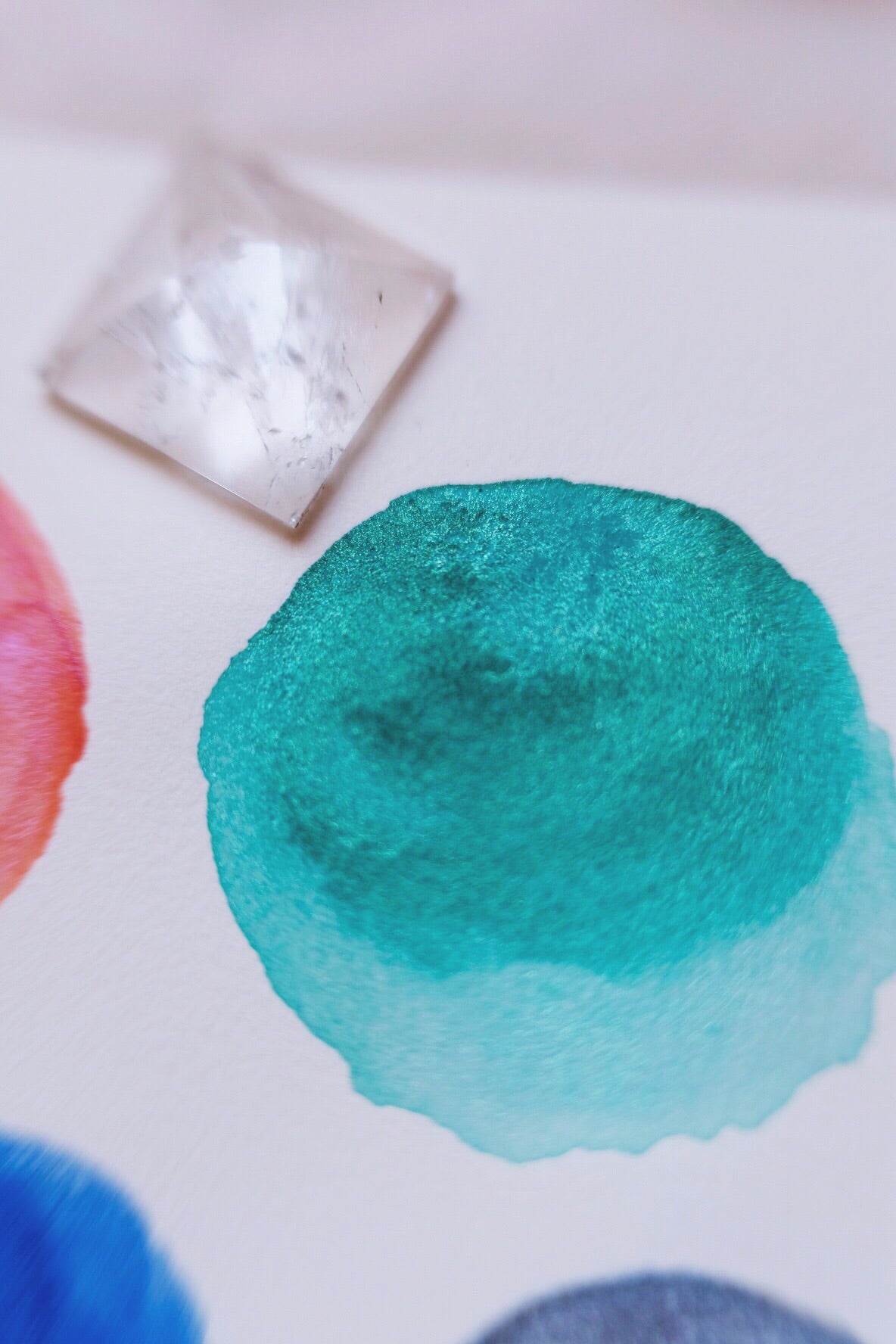 RESERVED for Jan + Moons of Saturn + Limited Edition Mineral shimmer watercolor palette