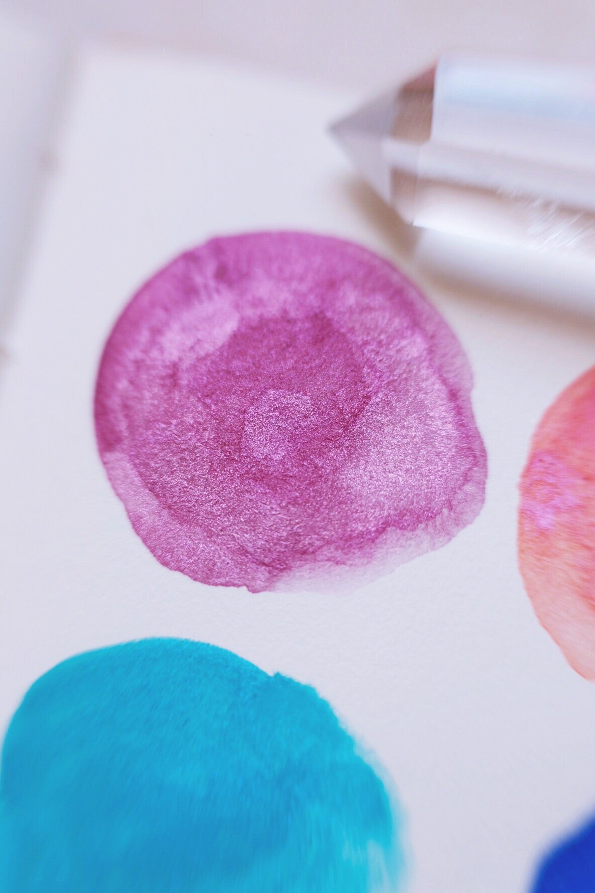 RESERVED for Jan + Moons of Saturn + Limited Edition Mineral shimmer watercolor palette
