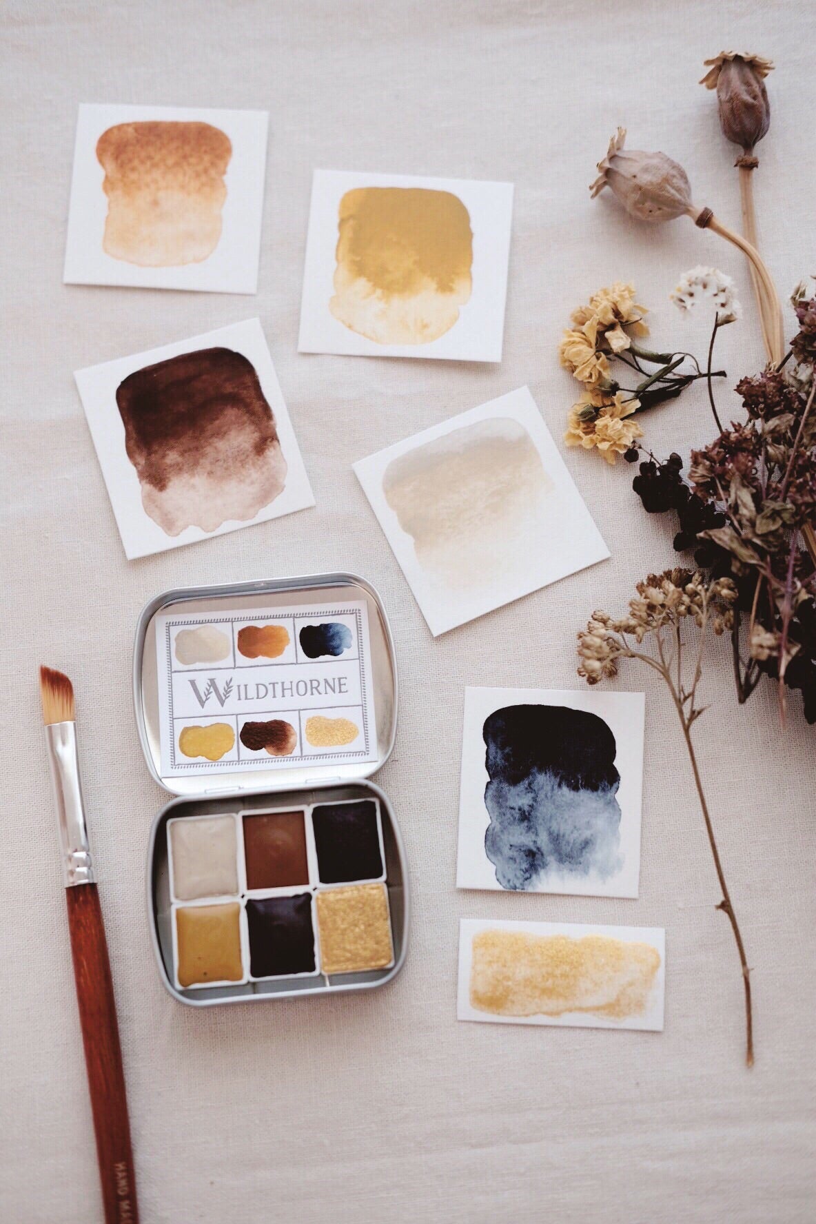 RESERVE for Mary + Painted Rock +  Natural Mineral watercolor palette